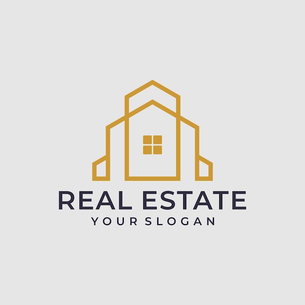 Inspirational real estate building logo design bundle