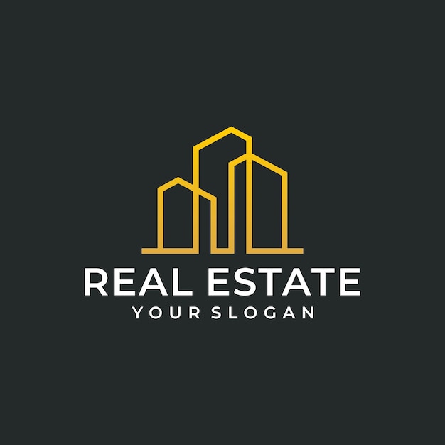 Inspirational real estate building logo design bundle