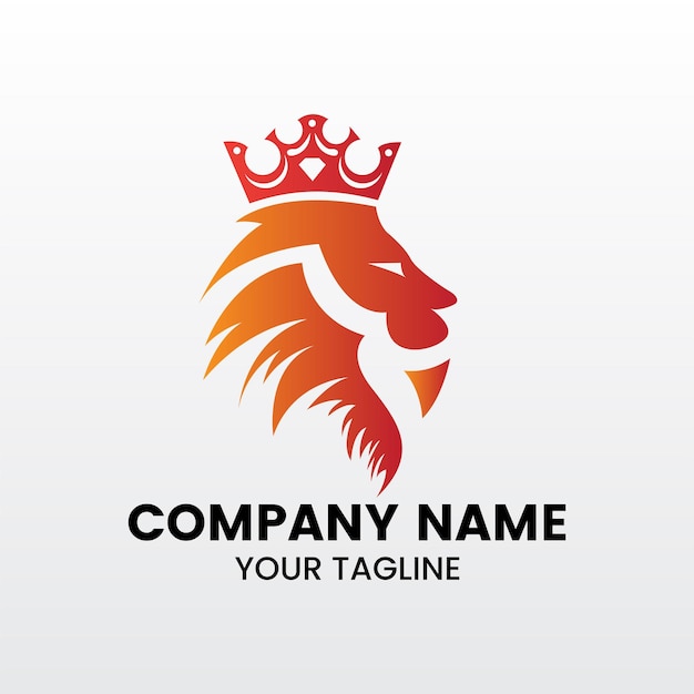 Inspiring modern minimalist lion logo template