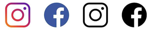 Instagram and Facebook logo icons