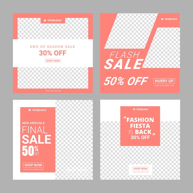 Instagram Fashion Banner ad template editable 