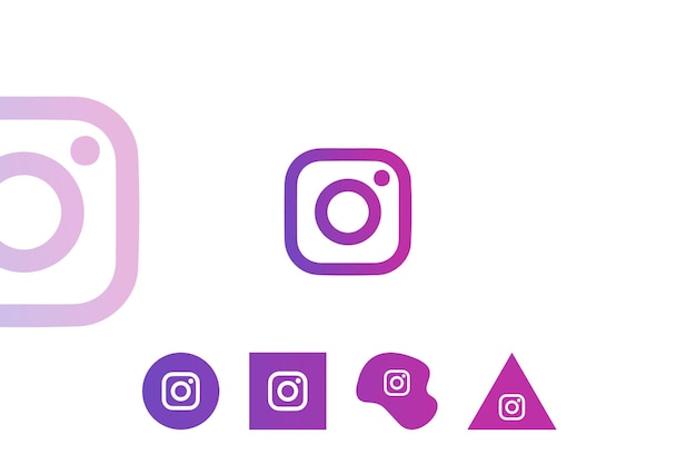 Instagram icons set design