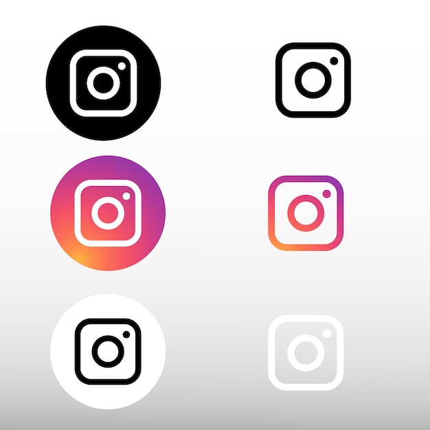 Vector instagram logo collection