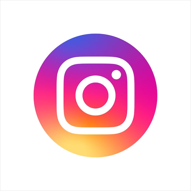 Vector instagram logo icon for social media connectivity