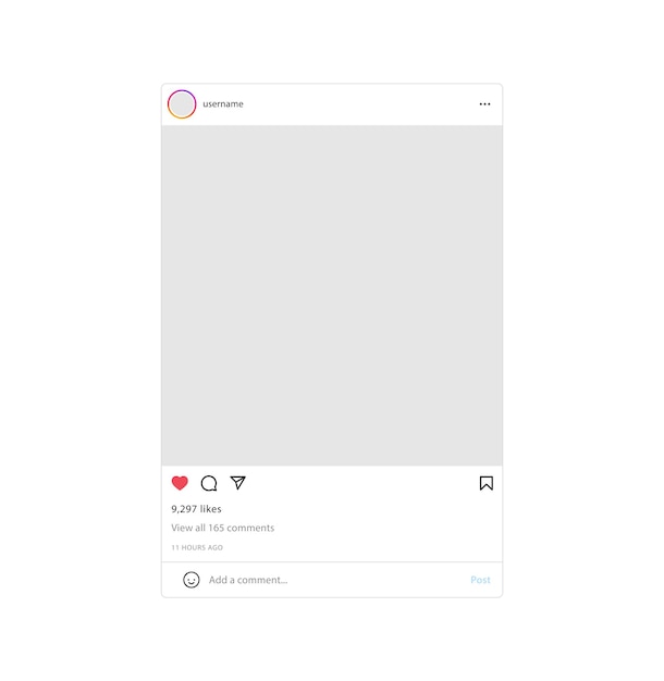 instagram mockup post frame social media interface template instagram web mock up frame