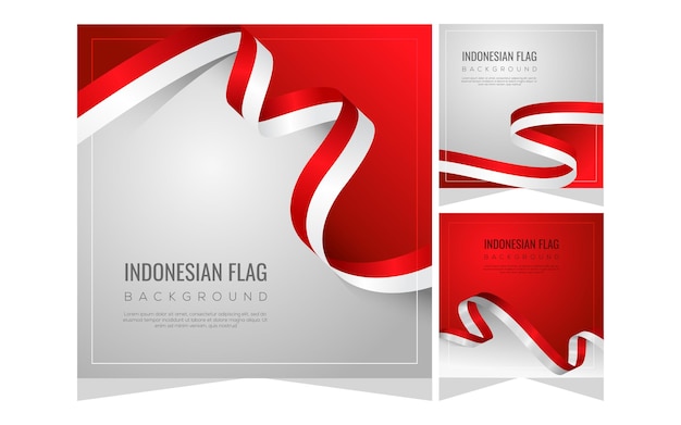 Instagram post Indonesia flag background