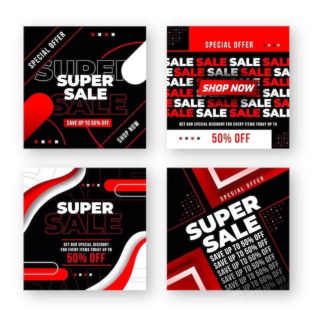 Instagram post mega super sale collection