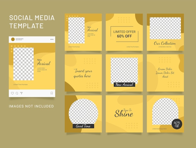 Instagram Post Template Social Media Puzzle