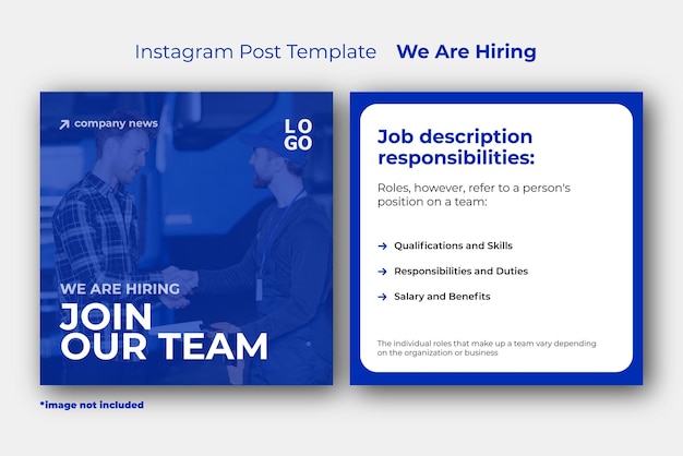 Instagram Post Template We are hiring