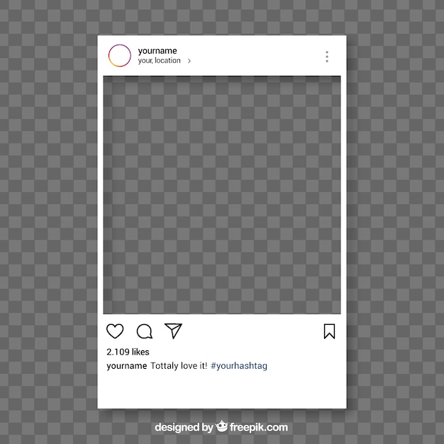 Instagram post with transparent background