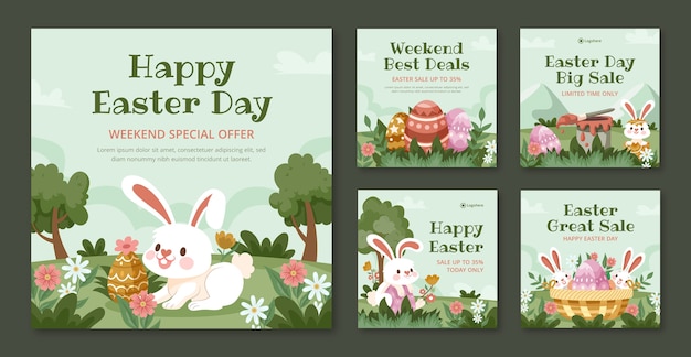 Instagram posts collection for easter celebration