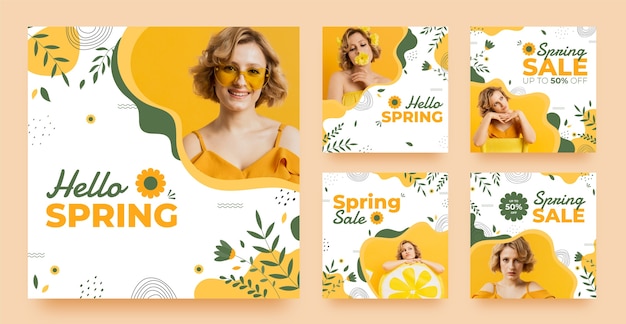 Instagram posts collection for spring celebration