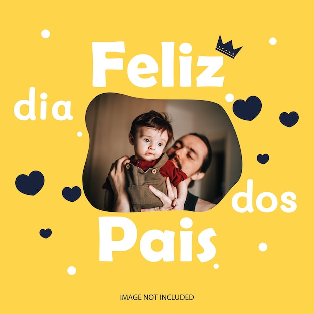 instagram posts for dia dos pais card fathers day card fully editable