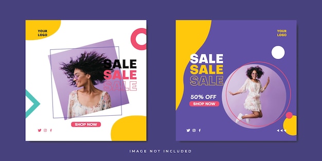 Instagram Sale Post Social Media Banner vector