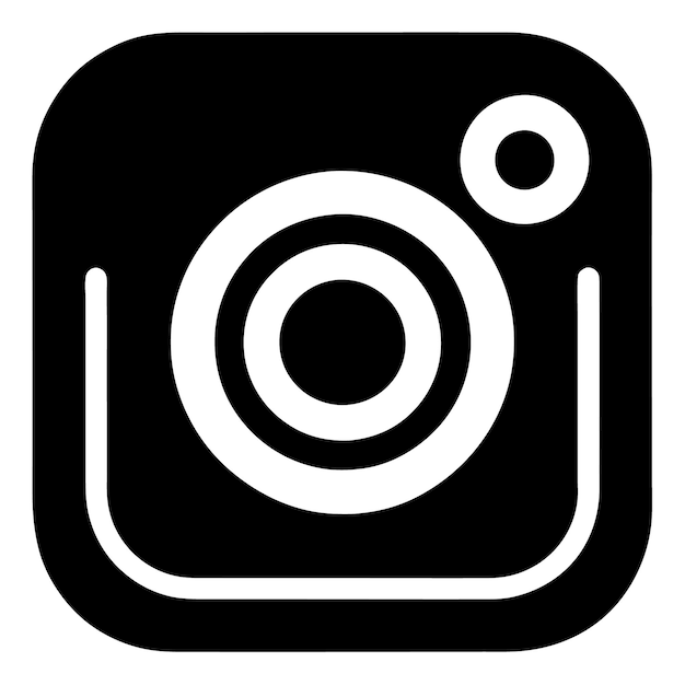 Vector instagram silhouette black vector