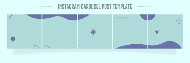 Instagram and social media carousel post template