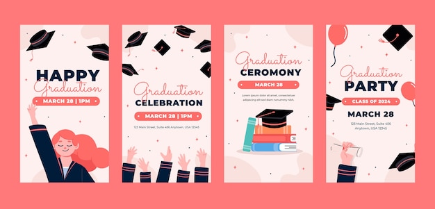 Instagram stories collection for class of 2023 graduation