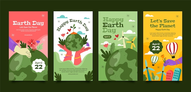 Instagram stories collection for earth day celebration