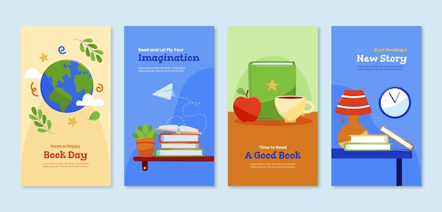 Instagram stories collection for world book day celebration