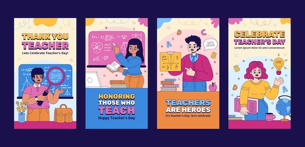 Instagram stories collection for world teacher's day