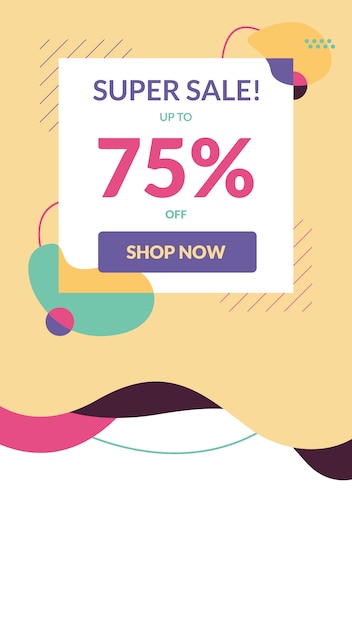 Instagram stories sale banner template 