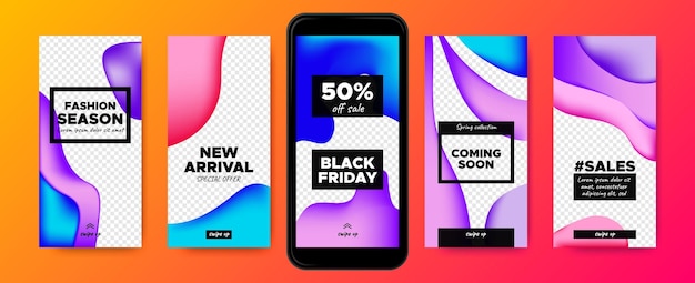 Instagram stories templates for shopping sale