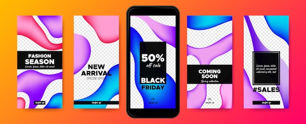 Instagram stories templates for shopping sale