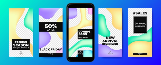 Instagram stories templates for shopping sale