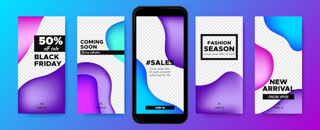 Instagram stories templates for shopping sale