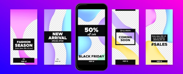 Instagram stories templates for shopping sale