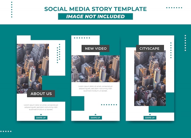 Instagram story template in modern and simple metro style
