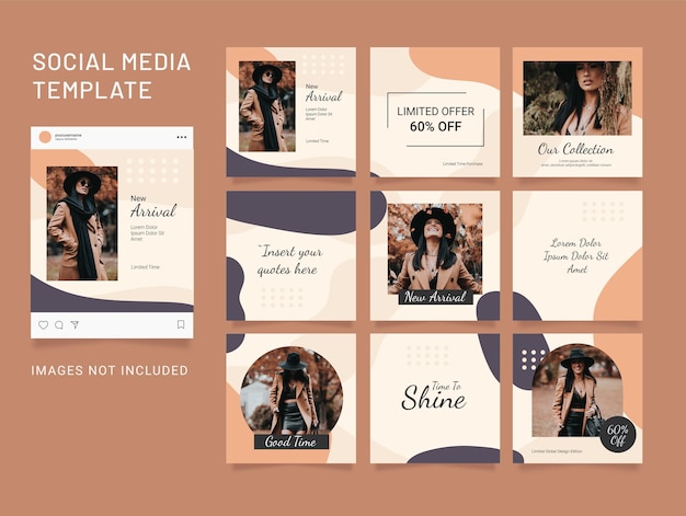 Instagram Template Puzzle Fashion Women Feed