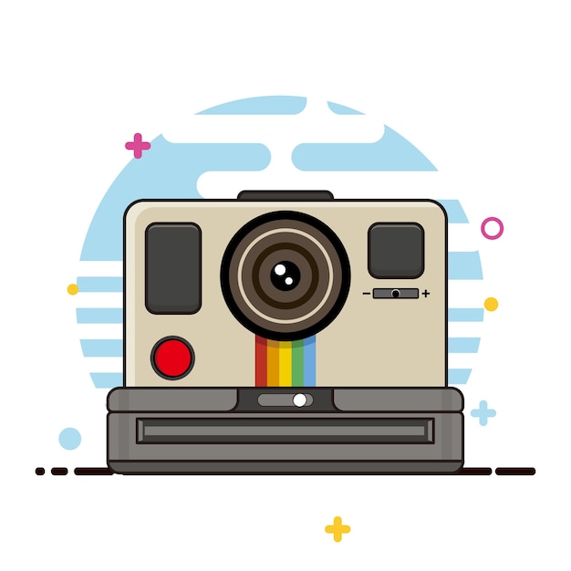 Instant camera Flat Design