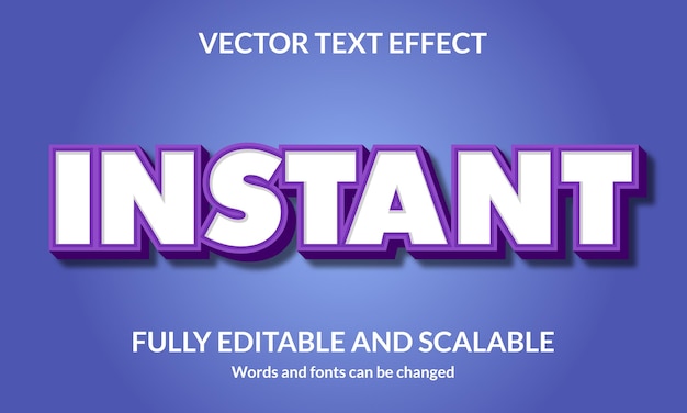 Instant Editable 3D text style effect