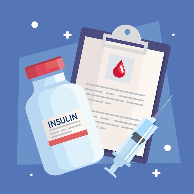 Insulin vial with clipboard