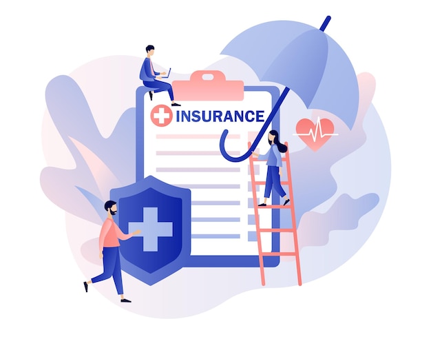 Insurance concept Property and health insurance Healthcare finance and medical service