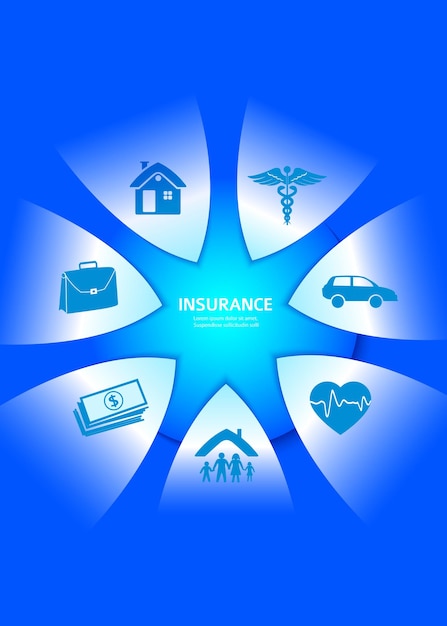 Insurance design element page booklet style infographics