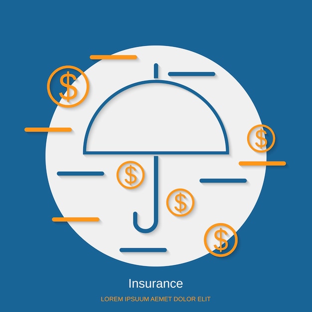 Insurance flat design style vector concept illustration