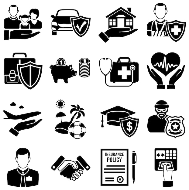 Insurance Icons Set