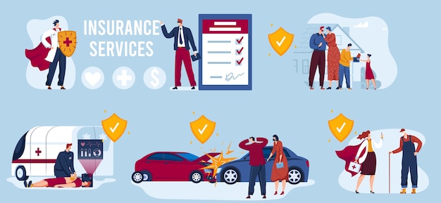 Insurance service  illustration.