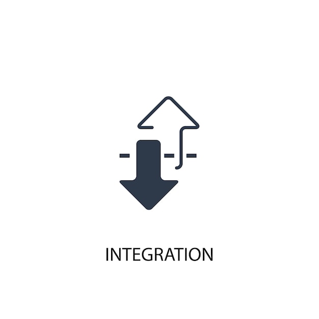 integration icon. Simple element illustration. integration concept symbol design from analytics, research collection. Can be used for web and mobile.