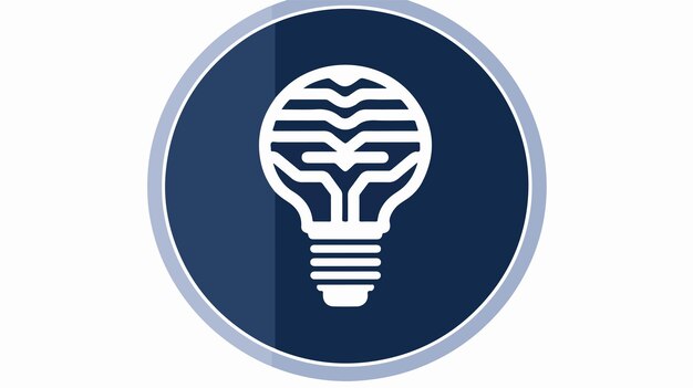 Intellect Bulb Glyph Bicolor Rounded Icon Image