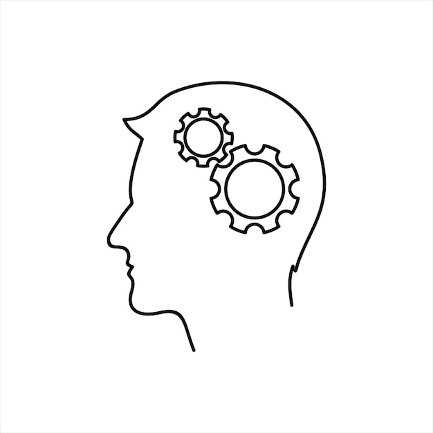 intelligence, gear, head icon. Element of Human resources for mobile concept and web apps