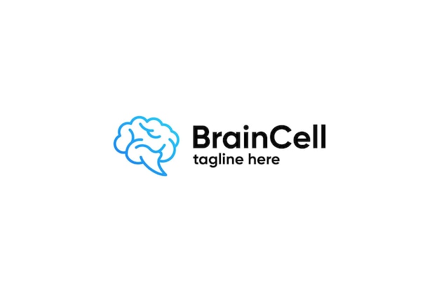 Intelligence smart brain logo design template