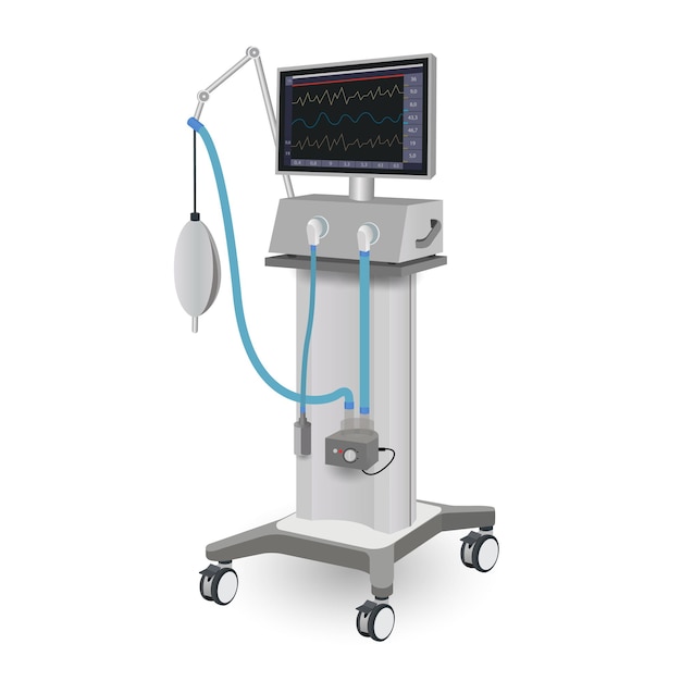 Intensive care ventilator for emergency medical care. Resuscitation of patients