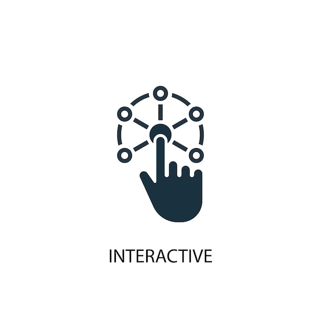 Interactive icon. Simple element illustration. interactive concept symbol design. Can be used for web and mobile.