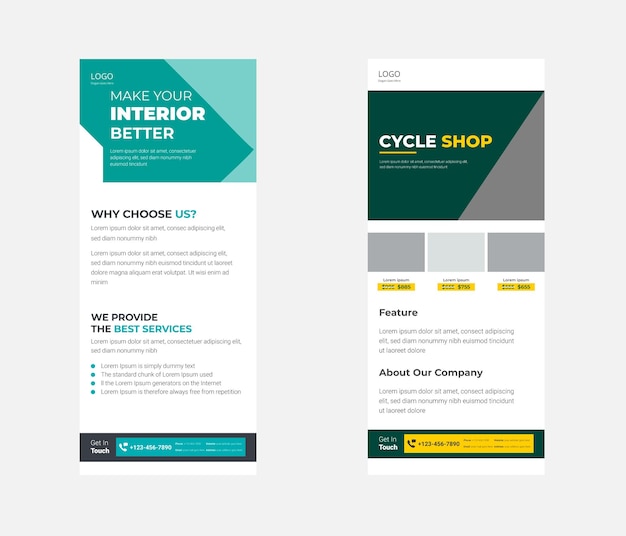 Interior design Bike shop opening Roll up Banner Design