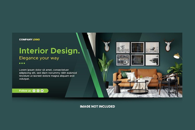 Interior Design Facebook Cover Banner Template