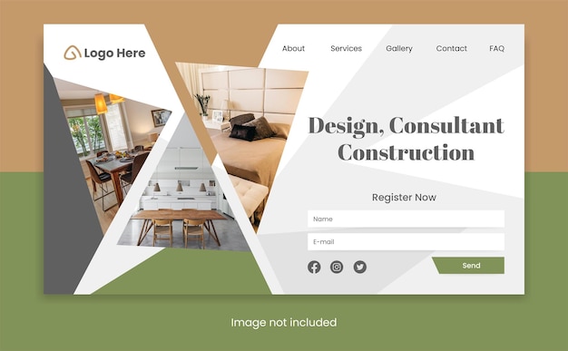 Interior Design Landing Page Template