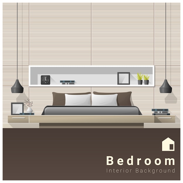 Interior design Modern bedroom background